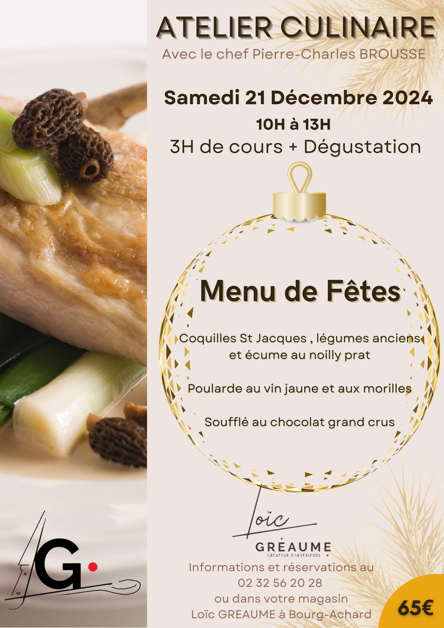 Menu de fêtes décembre 2024